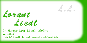 lorant liedl business card