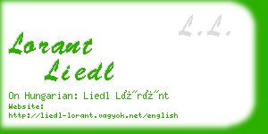 lorant liedl business card